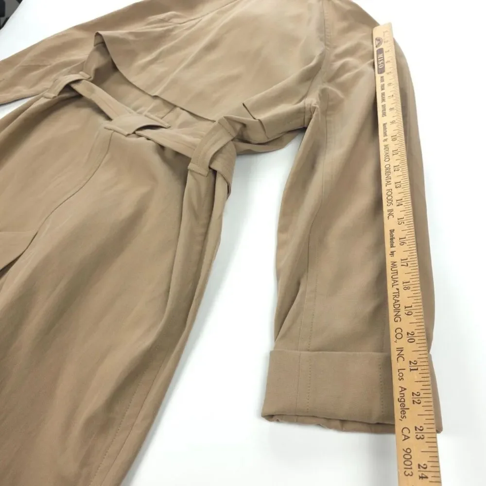 NEW Everlane Gathered Drape Trench Coat Minimal Preppy Tailored French Girl Boho - Picture 11 of 14